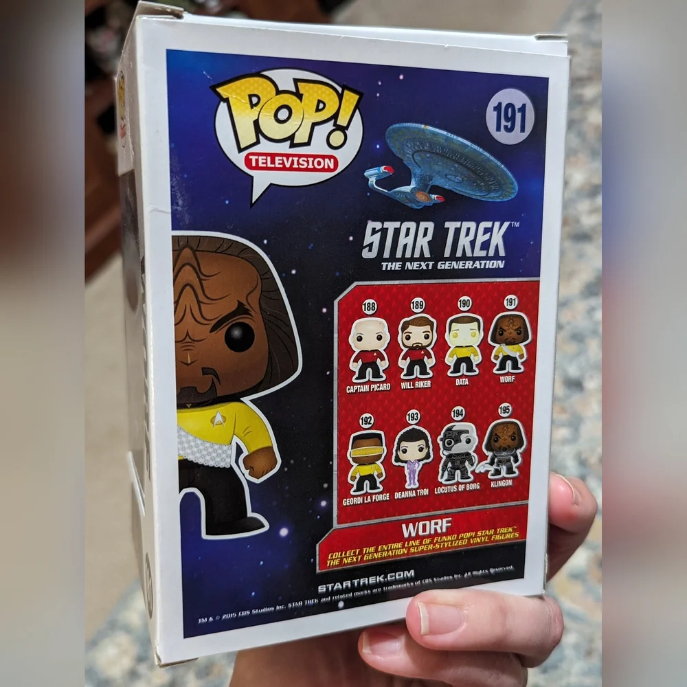 Funko pop Star Trek The Next Generation  Worf #191